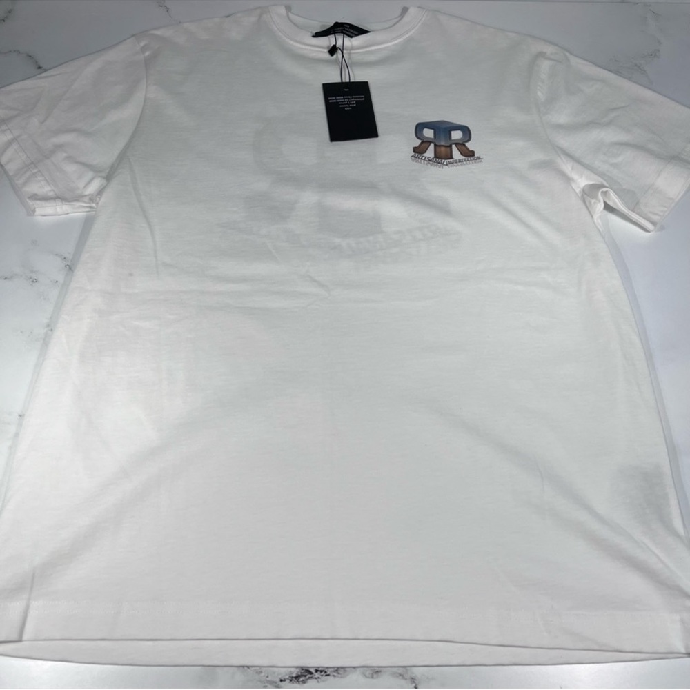 Rokh Millenium Logo Graphic White T Shirt